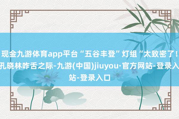 現金九游體育app平臺“五谷豐登”燈組“太致密了!”孔曉林咋舌之際-九游(中國)jiuyou·官方網站-登錄入口